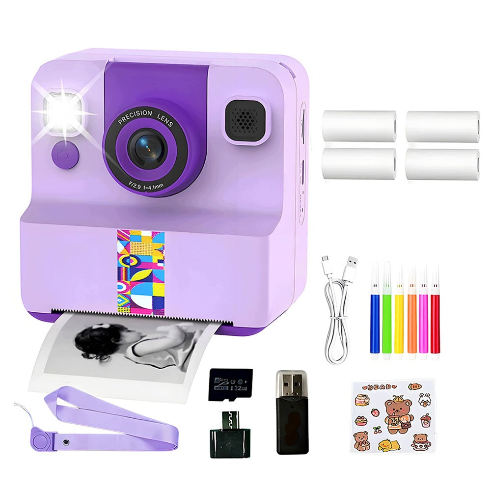 THERMAL PRINTER CAMERA DIGITAL CAMERA CHILDREN INSTANT PRINTING+5 ROLLS