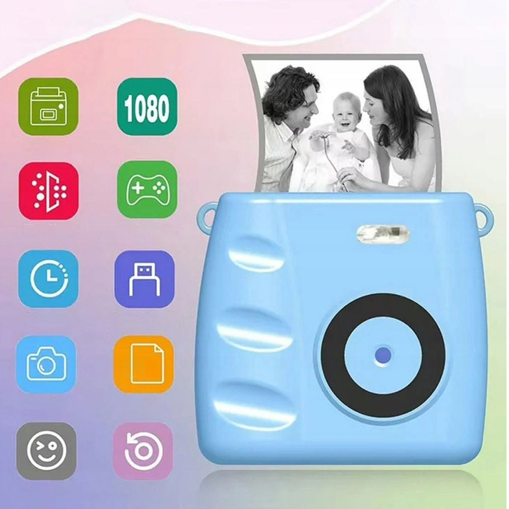 THERMAL PRINTER INSTANT CAMERA 30MP 1080P+3 ROLLS Packaging status original