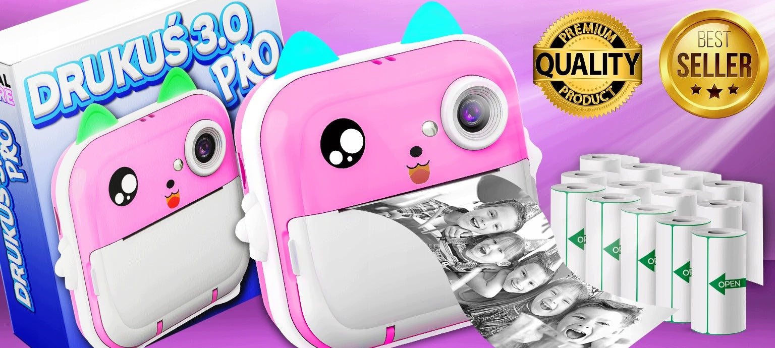 THERMAL PRINTER PRINTŚ 3.0 PRO FOR PHOTOS CAMERA + 13 ROLLS