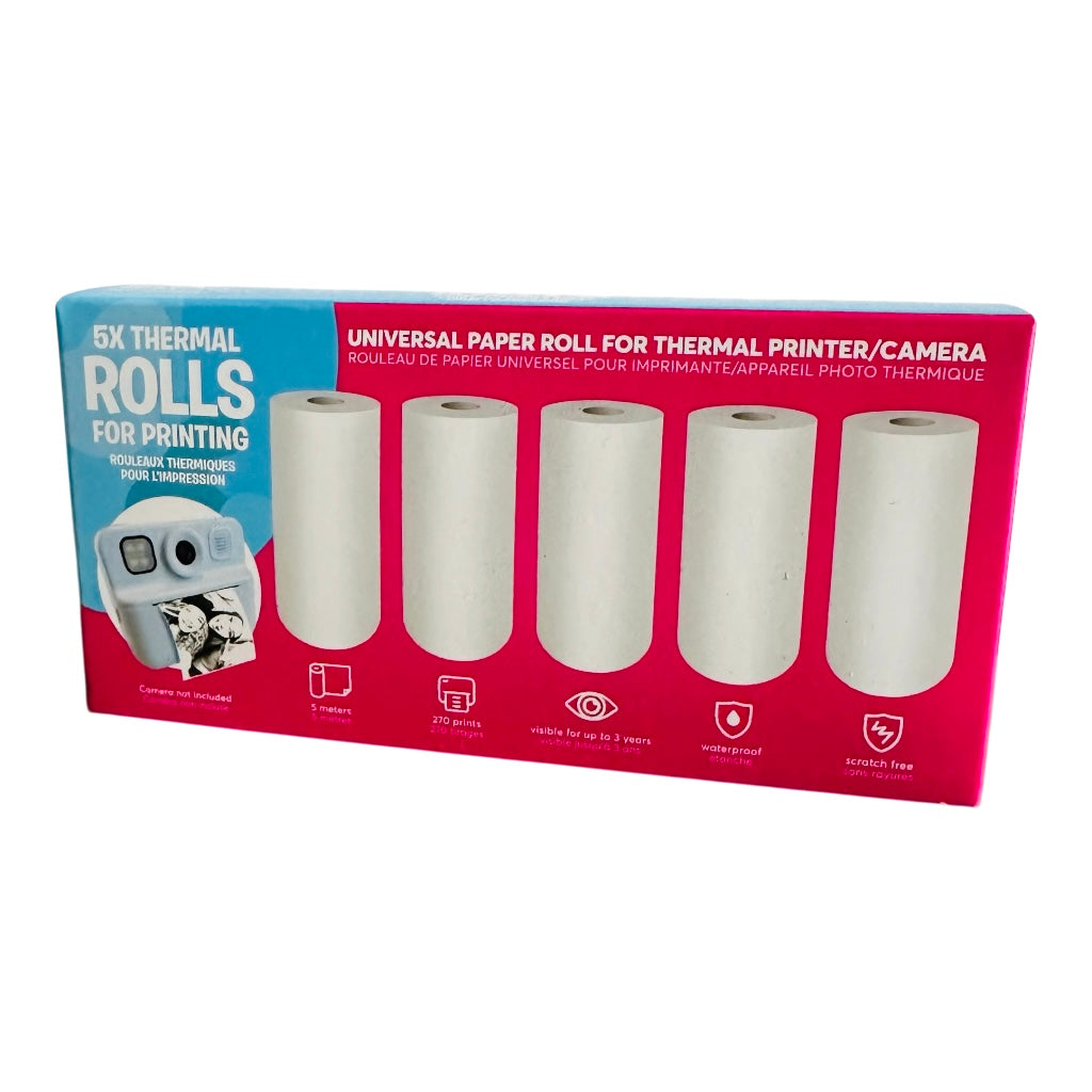 THERMAL PRINTING PAPER WHITE FOR CAMERA PRINTER 5 rolls Manufacturer code 3219651