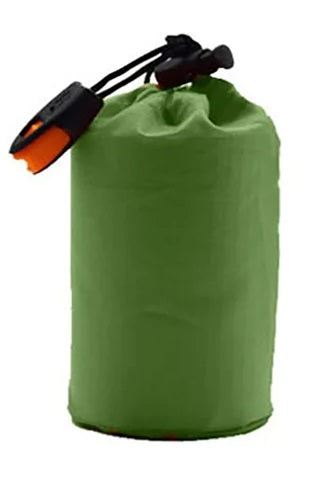 THERMAL RESCUE SLEEPING BAG XL EMERGENCY BLANKET WATERPROOF SURVIVAL Color green