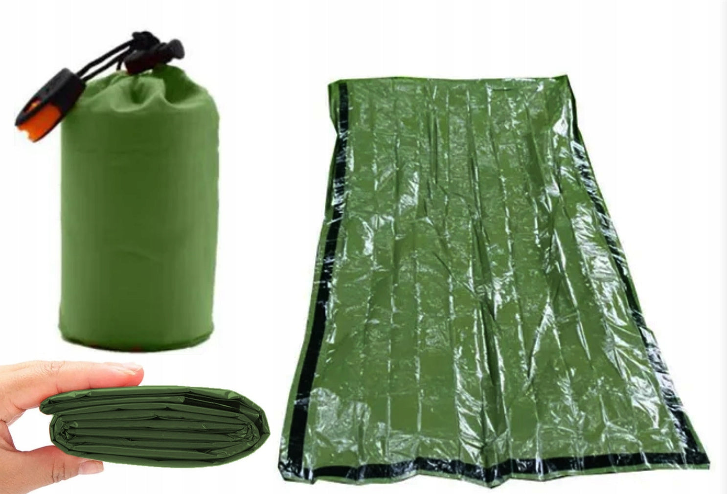 THERMAL RESCUE SLEEPING BAG XL EMERGENCY BLANKET WATERPROOF SURVIVAL