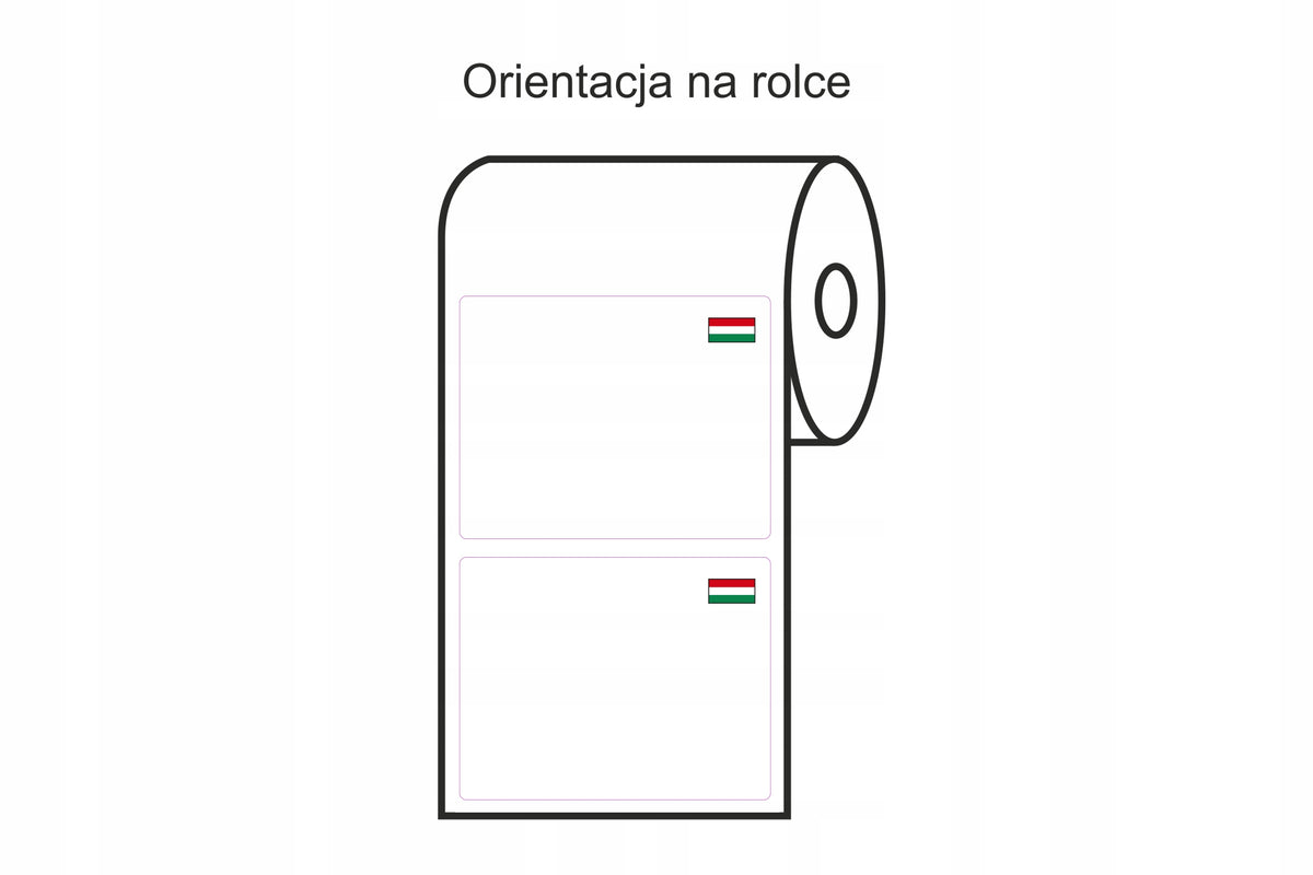 THERMAL TRANSFER LABELS 90x70 1000 PCS FLAG OF HUNGARY NEW PRICE LIST Packaging status original