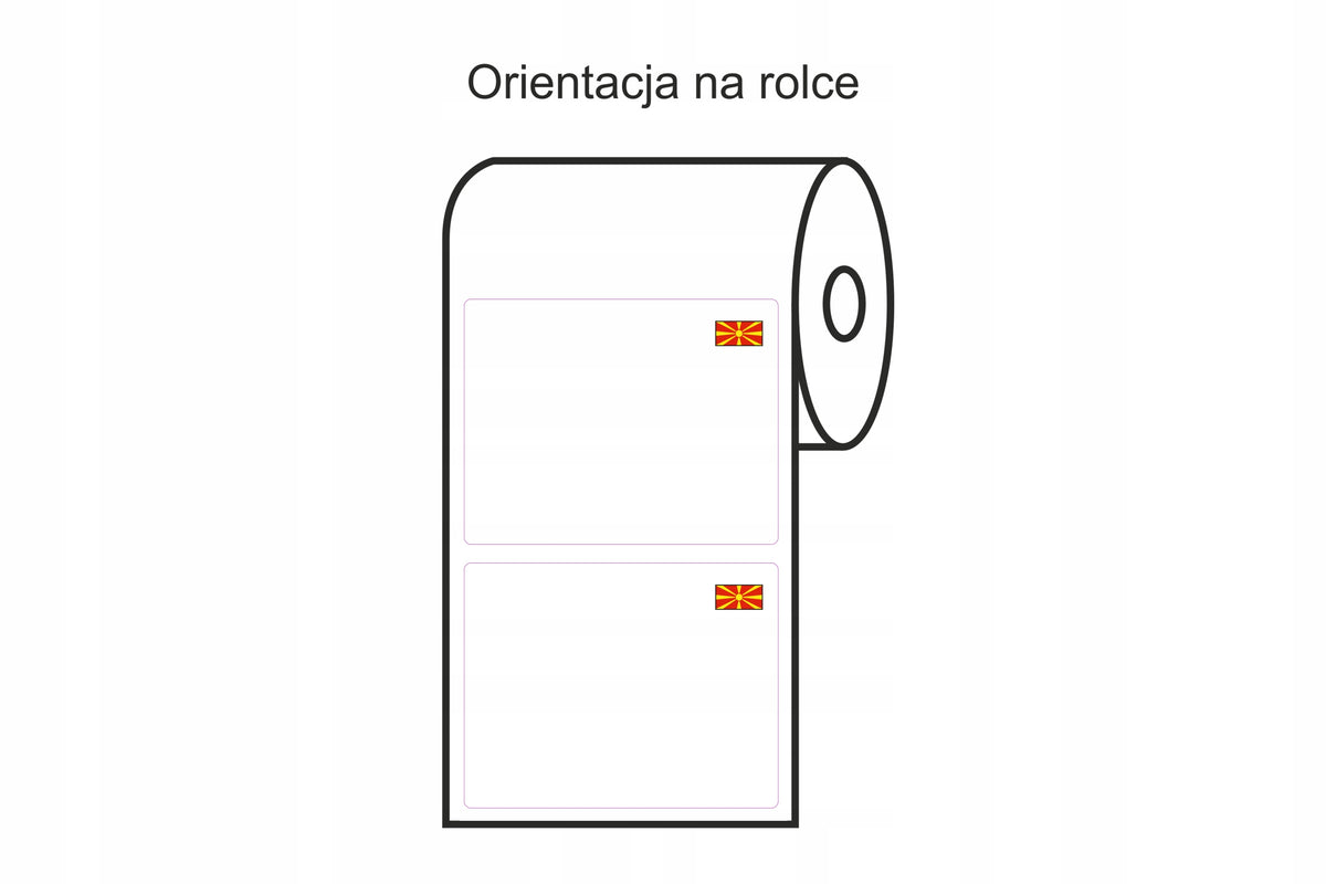 THERMAL TRANSFER LABELS 90x70 1000 PCS FLAG OF MACEDONIA NEW PRICE TABLE Packaging status original