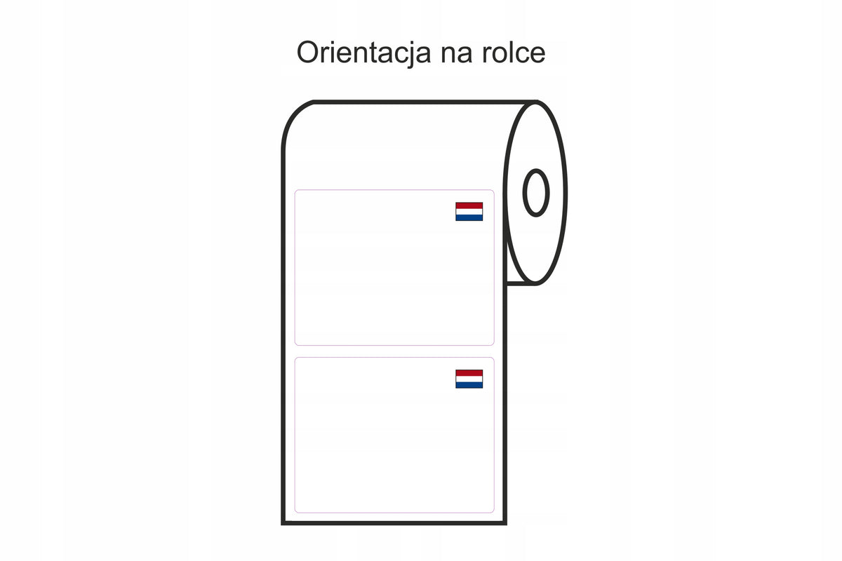 THERMAL TRANSFER LABELS 90x70 1000 PCS FLAG OF THE NETHERLANDS NEW PRICE Packaging status original