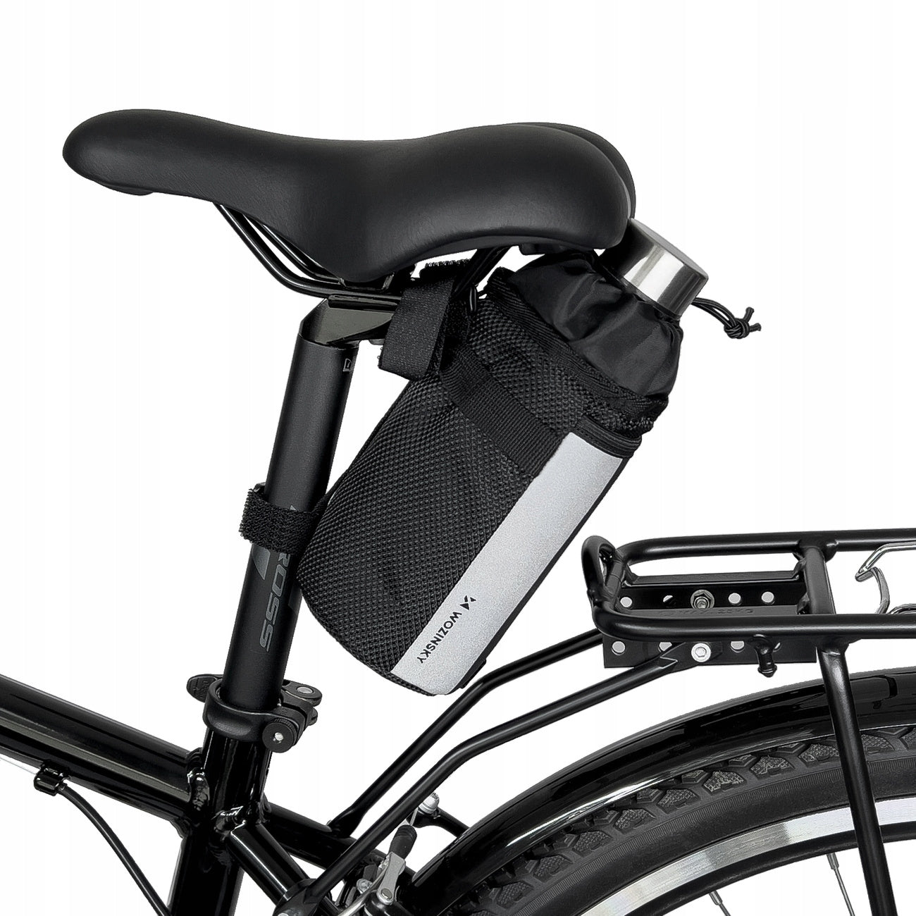 THERMAL WATER BOTTLE BAG HANDLEBAR SCOOTER BIKE HOLDER Color black