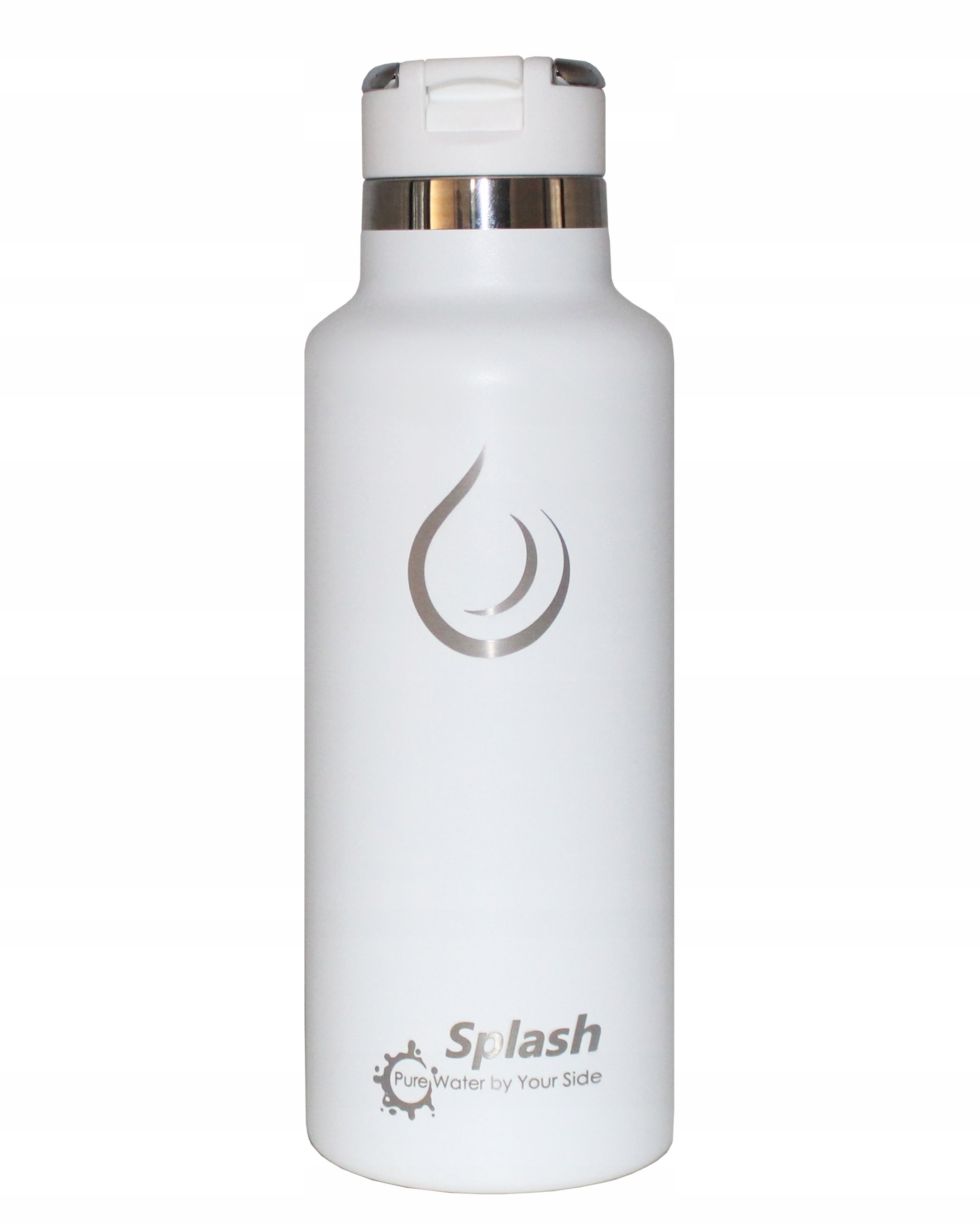 THERMAL WATER BOTTLE, COFFEE, TEA FOR CAR, NON-SLIP 600ML, BPA FREE Color white
