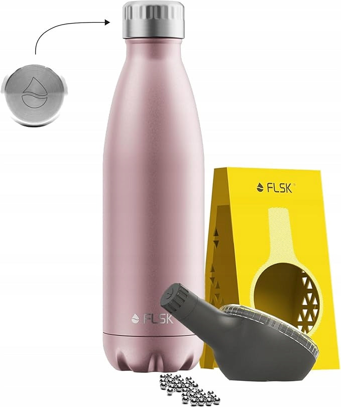 THERMAL WATER BOTTLE FLSK 500ML + ROSE GOLD CLEANING PEARLS