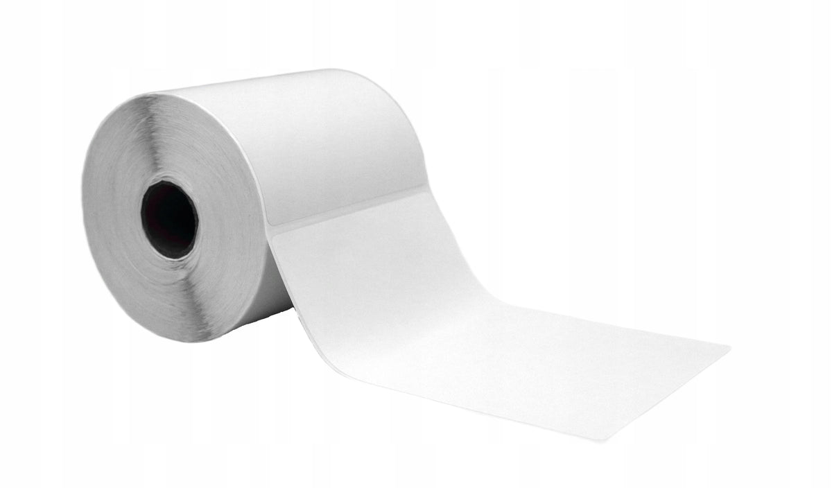 THERMAL WHITE LABELS 100x150mm SELF ADHESIVE PERFORATION COURIER 500pcs