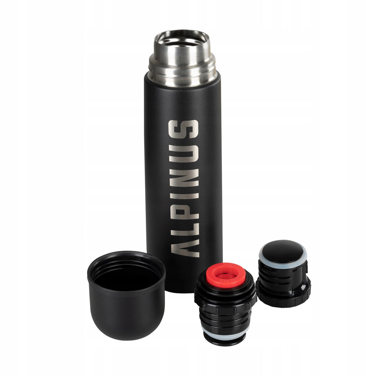 THERMOS 700ML STEEL ALPINUS SAHARA 0,7L BLACK HIKING