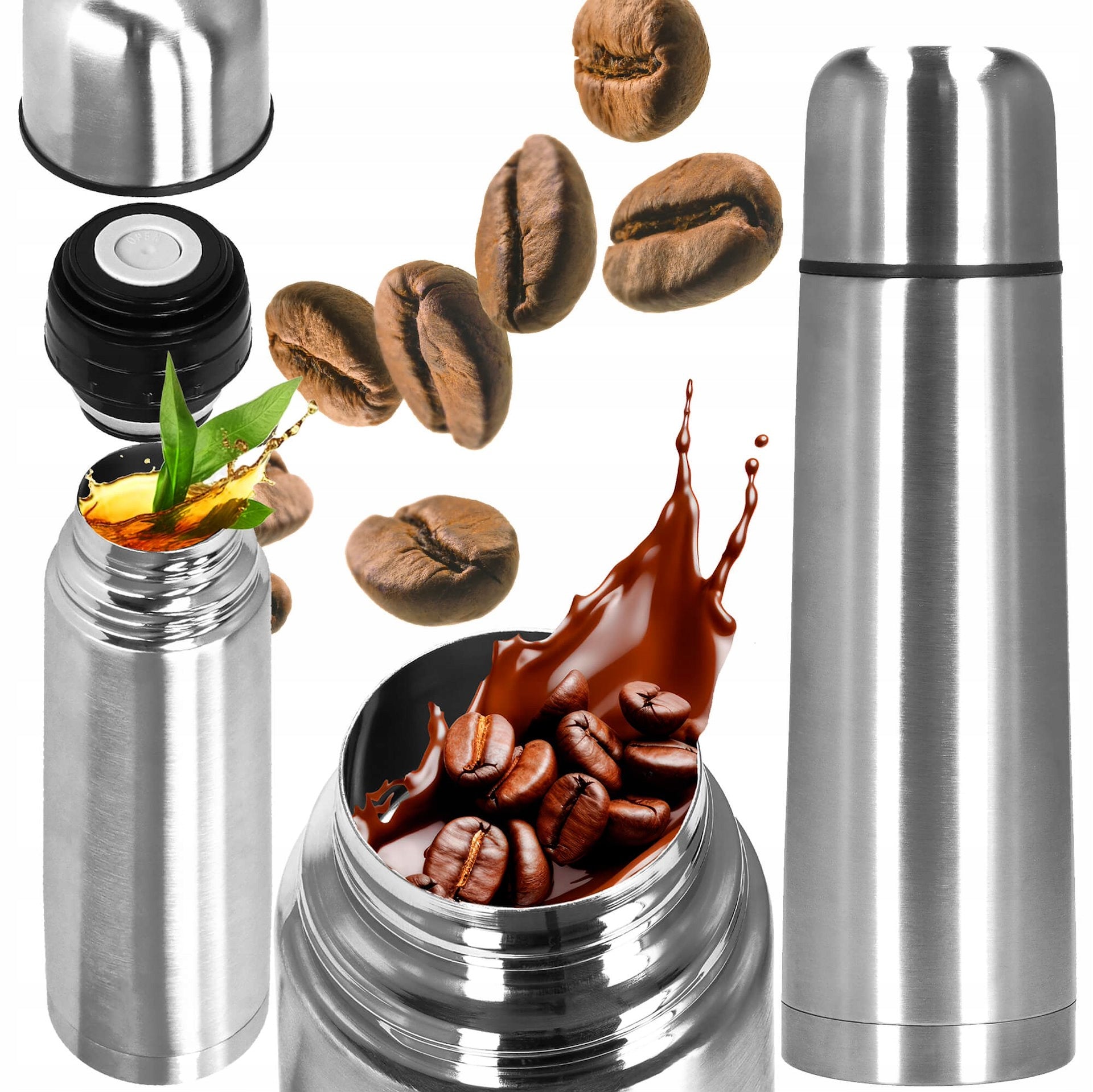 THERMOS 750ml VACUUM TOURIST Thermal Steel FOR TEA COFFEE 0,75L Manufacturer code KI0132