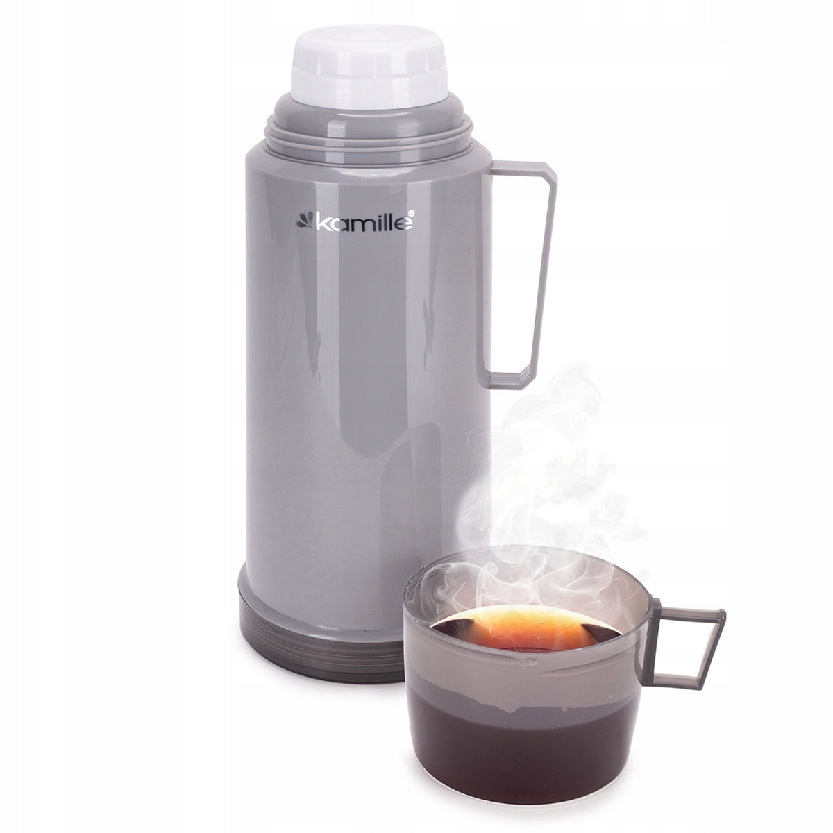 THERMOS BOTTLE WATER BOTTLE THERMAL MUG 1000ml GLASS CARTRIDGE KAMILLE