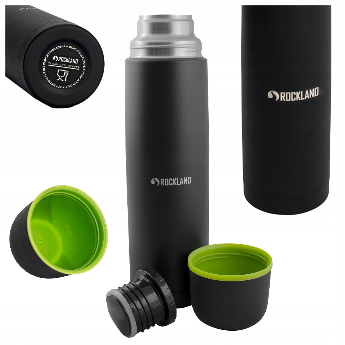 THERMOS FOR DRINKS HELIOS 0,5L ROCKLAND VACUUM STEEL FOR TEA COFFEE