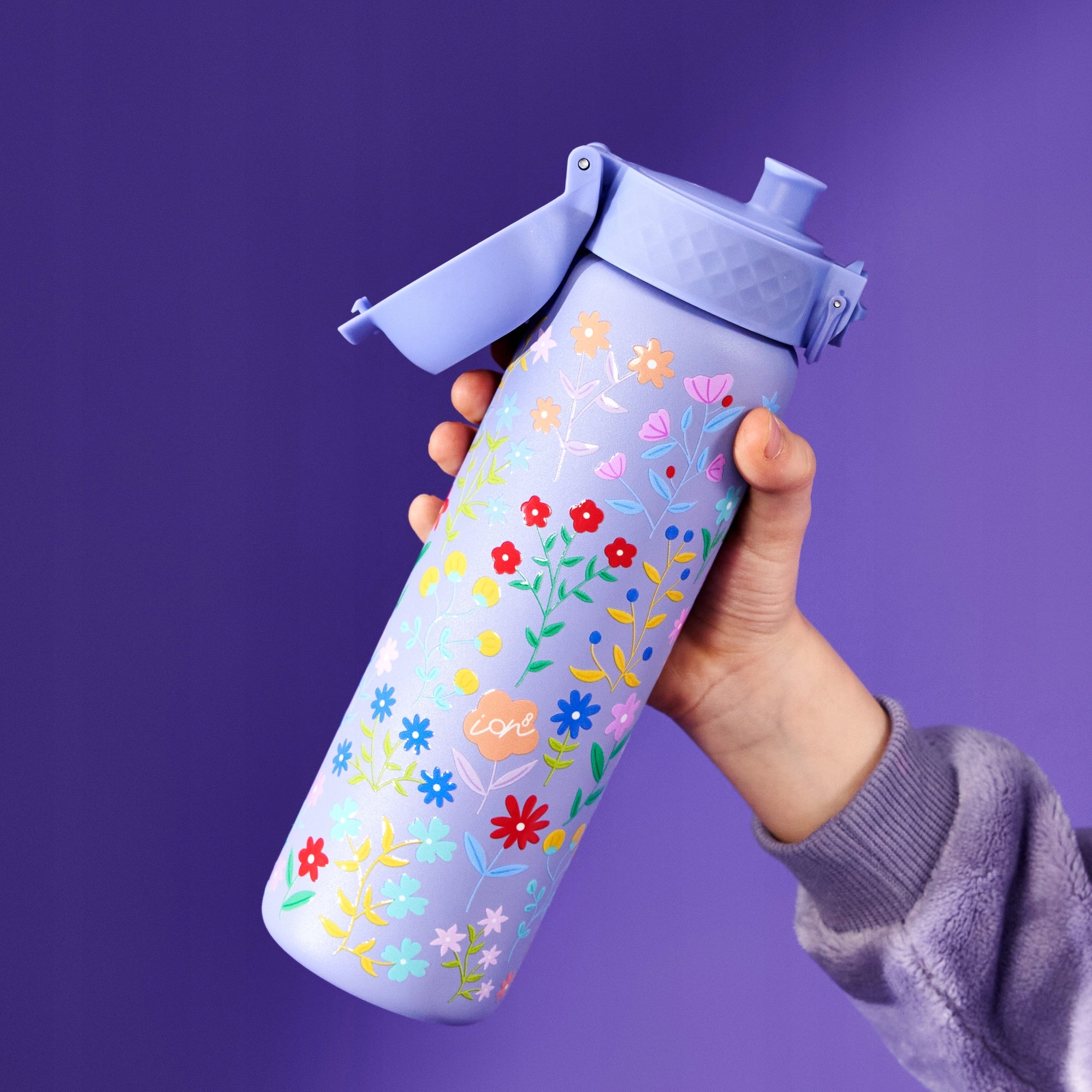 THERMOS THERMAL WATER BOTTLE WINTER TRIPS CAMP PURPLE FLOWERS ION8 0,5 L Manufacturer code I8TS500PVFLOW