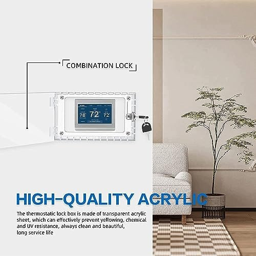 THERMOSTAT LOCK UNIVERSAL LARGE TRANSPARENT PLASTIC COVER 18X10CM Manufacturer code Producent niezależny