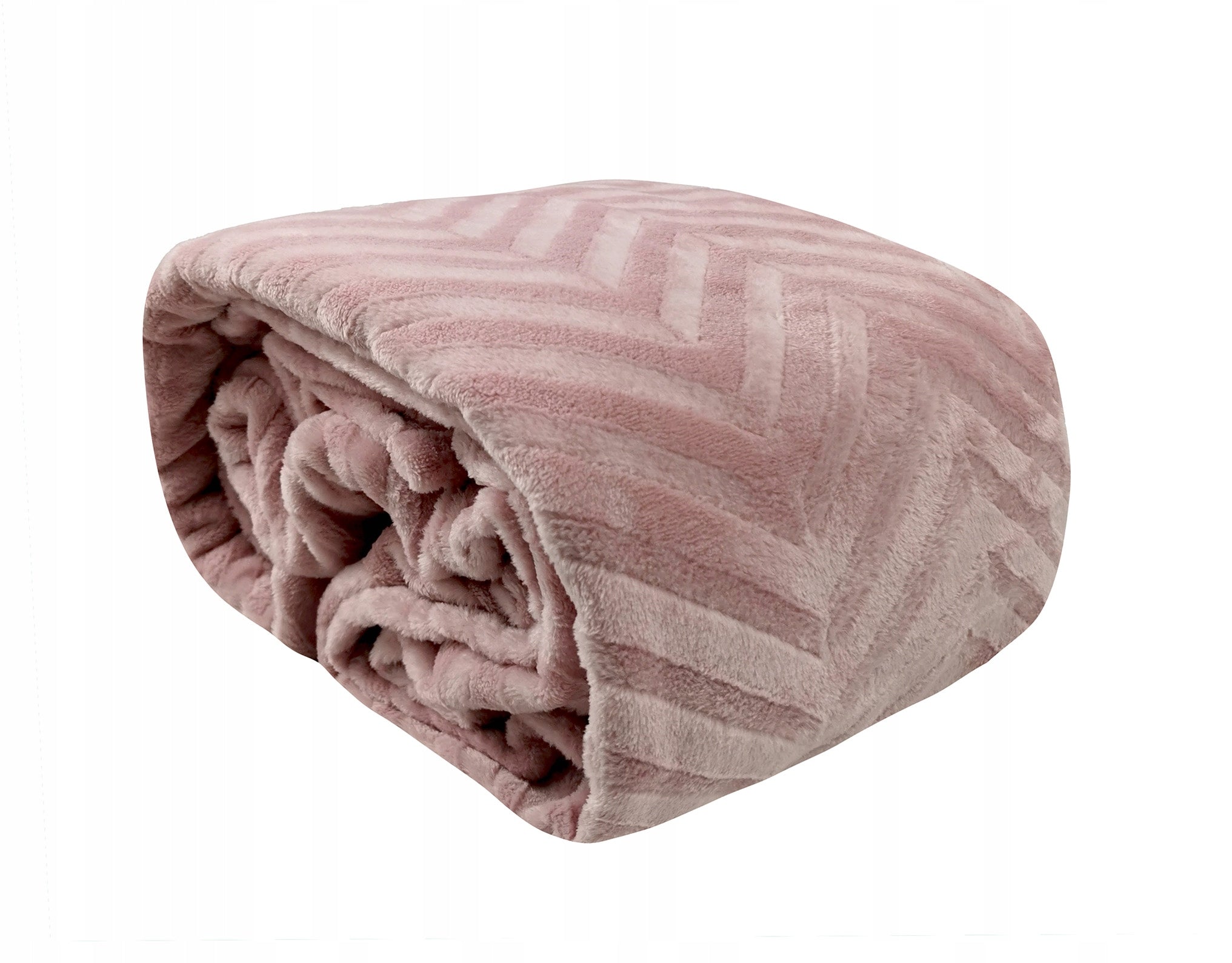THICK BLANKET PLAID 200x220 cm WARM BEDSPREAD GIFT COSTA PINK
