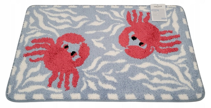 THICK DECORATIVE BATHROOM RUG PREMIUM 50x80cm non-slip crabs