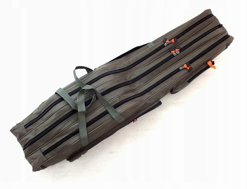 THICK ROD COVER 140cm 3 COMPARTMENTS SUPER QUALITY ROD BAG Model WĘDZISKA WZMACNIANY SZTYWNY USZTYWNIANA KOMORY RYB