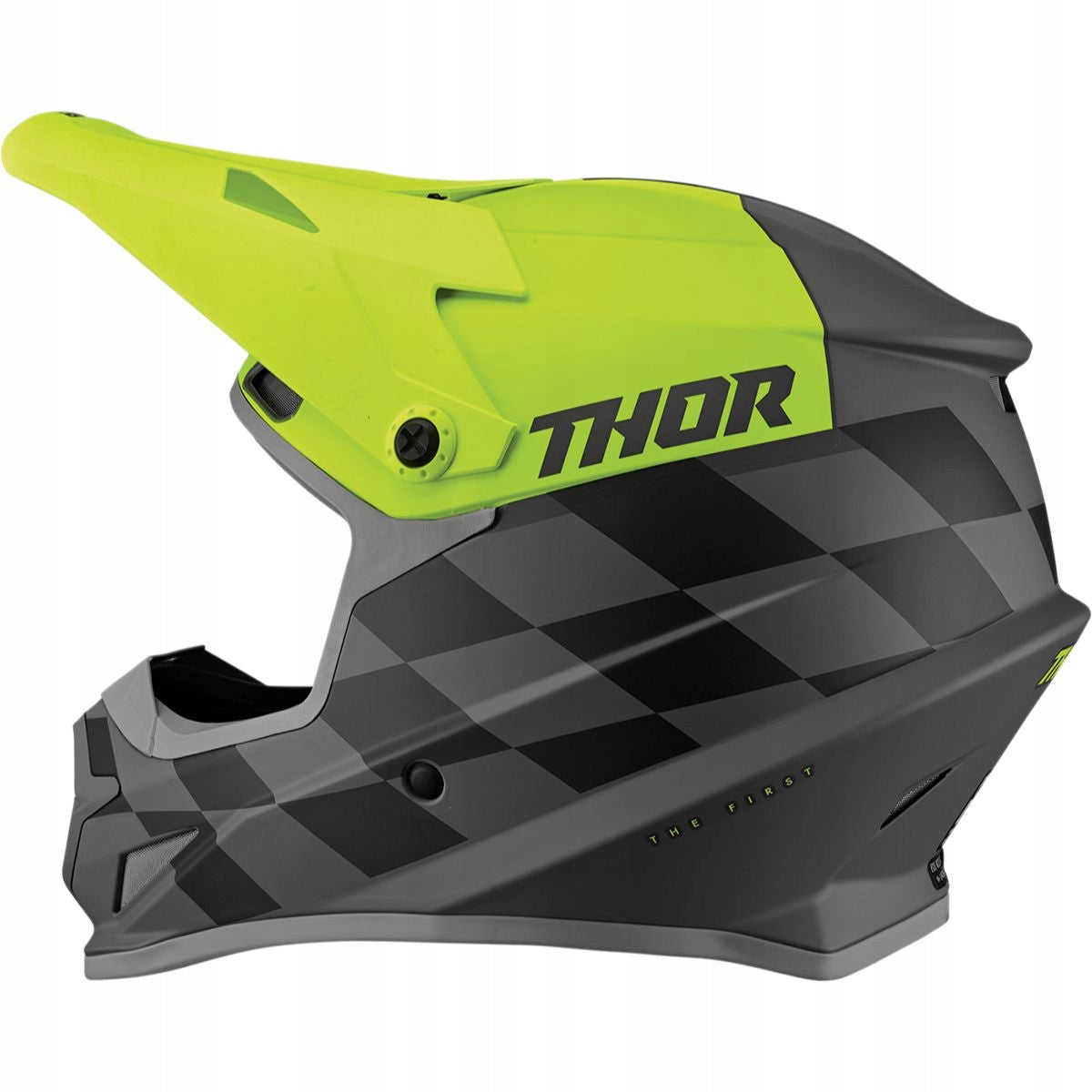 THOR SECTOR BIRDOCK GRAY/ACID XS CROSS HELMET Size XS