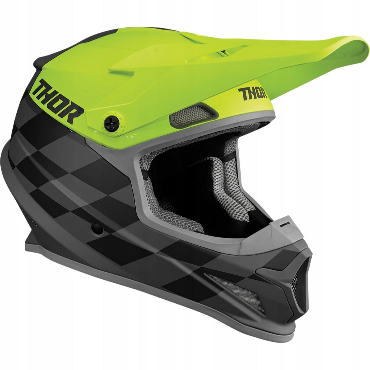 THOR SECTOR BIRDOCK GRAY/ACID XS CROSS HELMET