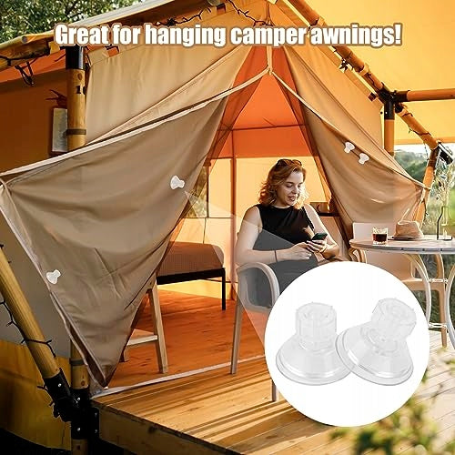 THREADED SUCTION CUPS TRANSPARENT PVC FOR CAR WINDOWS CAMPING 10 PCS. Manufacturer code Bez marki