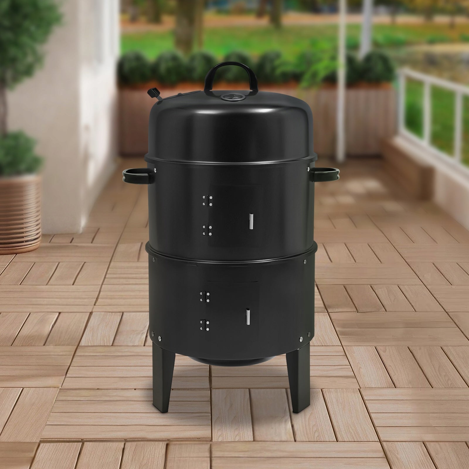 THREE IN ONE GRILL OVEN STEWED AND SMOKED Packaging status original