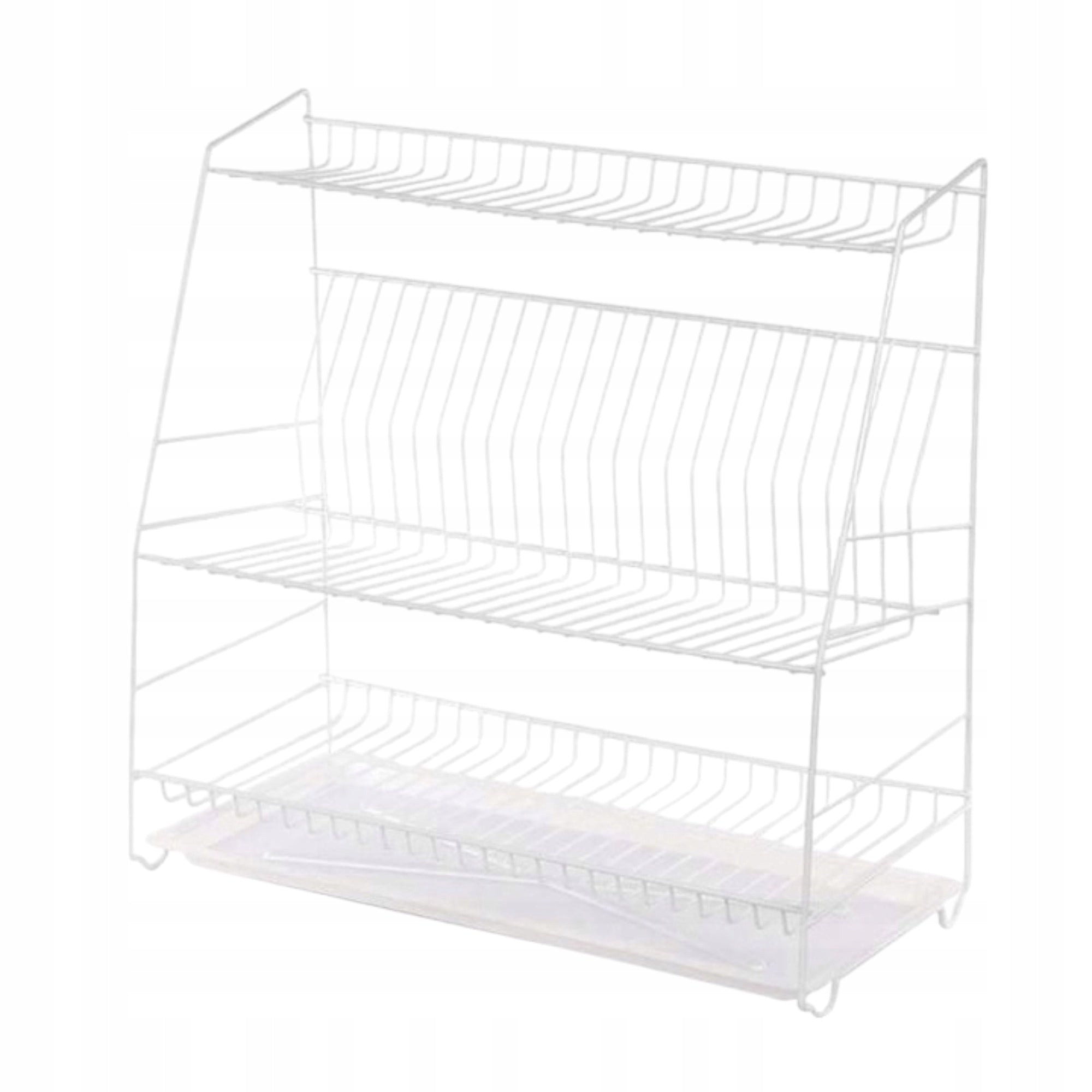 THREE-LEVEL DRYER 51x50 CM DISH DRAINER STANDING HANGING WHITE