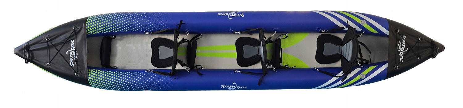 THREE-PERSON KAYAK PUMPED TOURIST STABLE HYBRID 3 SET Brand Scorpio Kayak