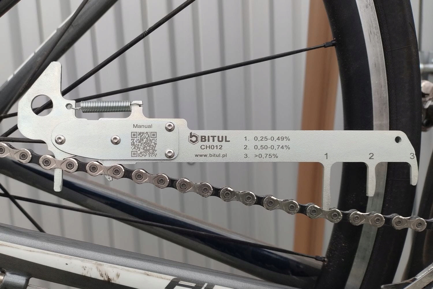 THREE-POINT CHAIN WEAR MEASURE BITUL CH012 Product weight with unit packaging 0.3 kg