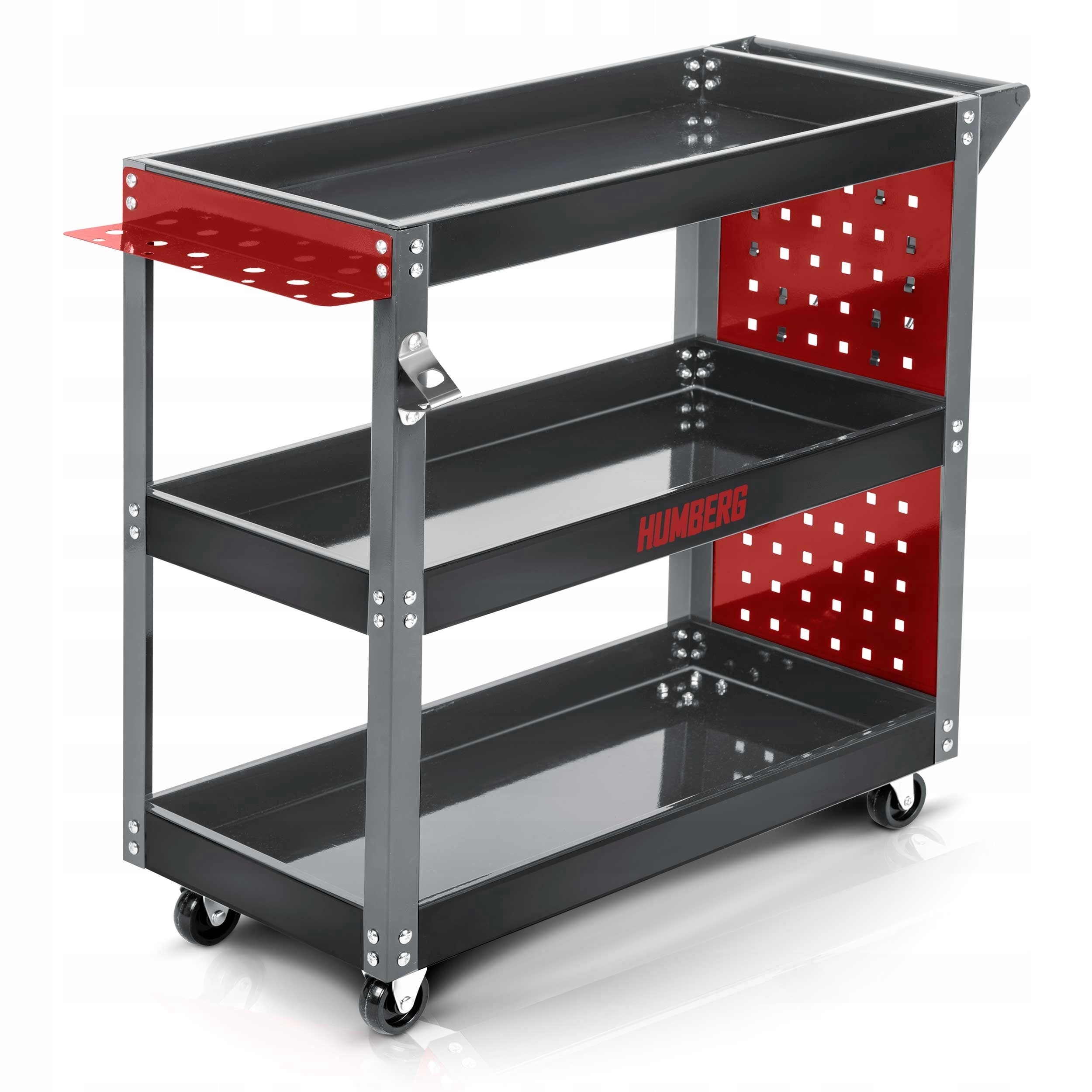 THREE-SHELF WORKSHOP TOOL TROLLEY WITH WALLS 3 LEVELS HUMBERG Product width 35 cm