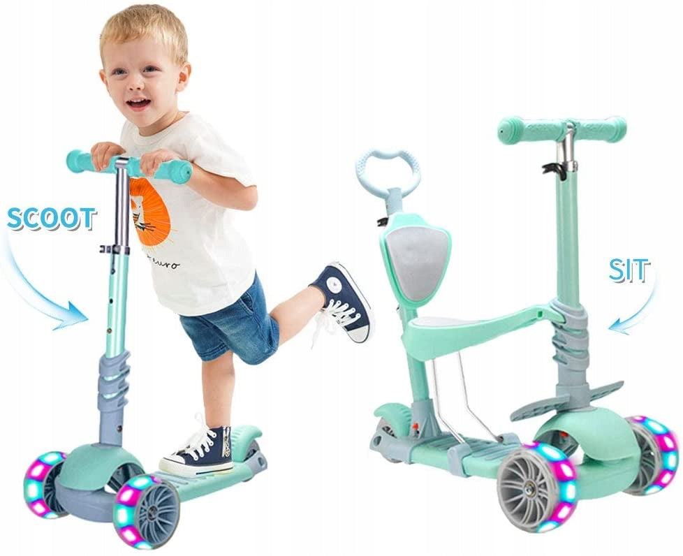 THREE-WHEEL LED SCOOTER 5in1 MINT KIDSTAR Kind tri-wheeled