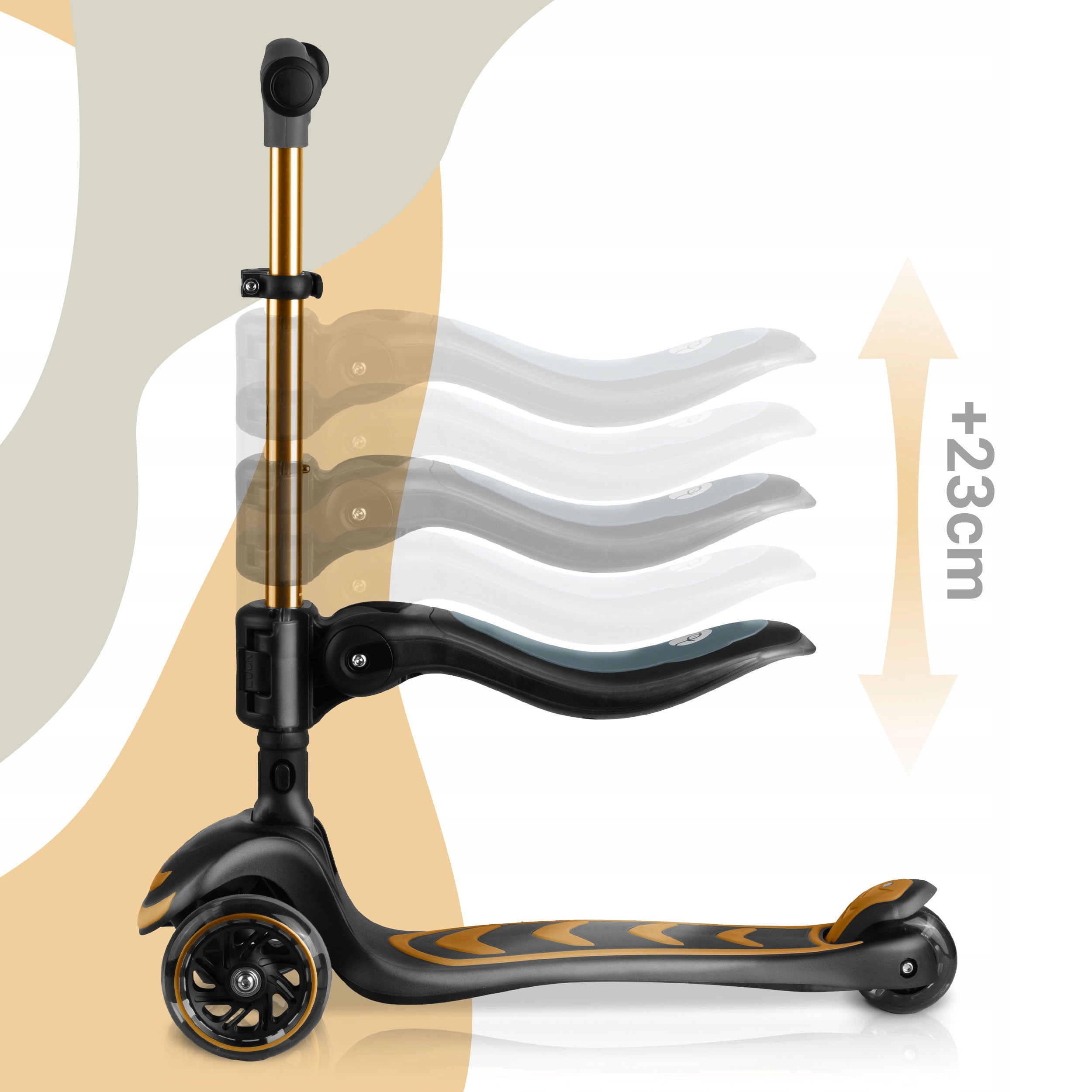 THREE-WHEELED SCOOTER FOR CHILDREN BALANCE SEAT FOLDING LED NUKIDO Brake yes