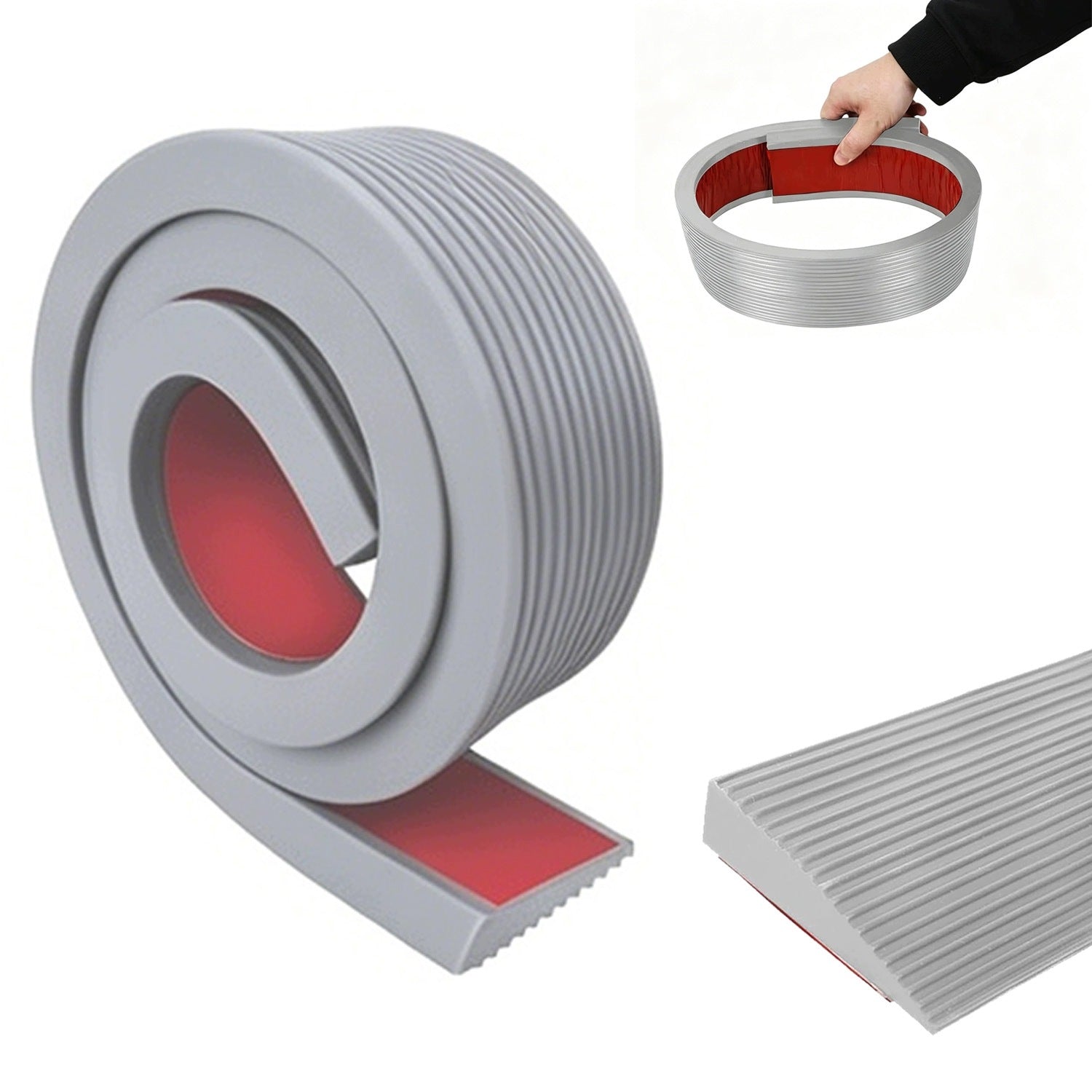 THRESHOLD GREY WASHER WITH RUBBER–INPUT RAMP OF ANTI-SLIP WHEELS