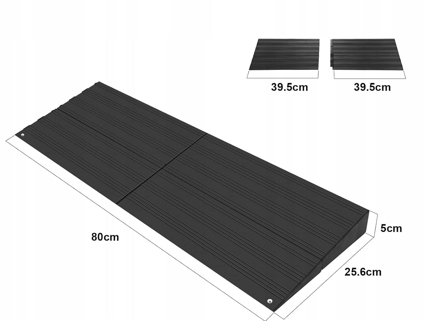 THRESHOLD RAMP ALUMINUM BLACK 1000KG CURBS INRUNS 80X25X5 SCOOTERS Brand Liekumm