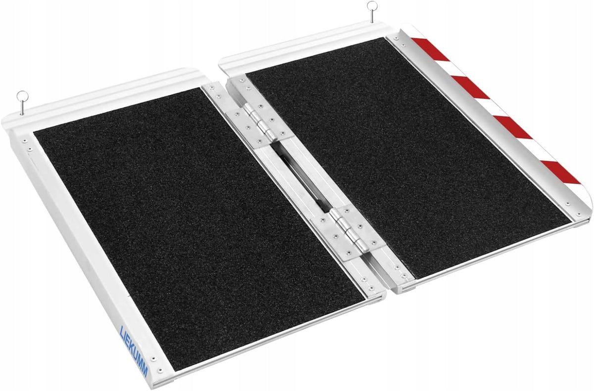 THRESHOLD RAMP ALUMINUM WHEELCHAIRS BICYCLES 300KG PORTABLE 61X72 CM