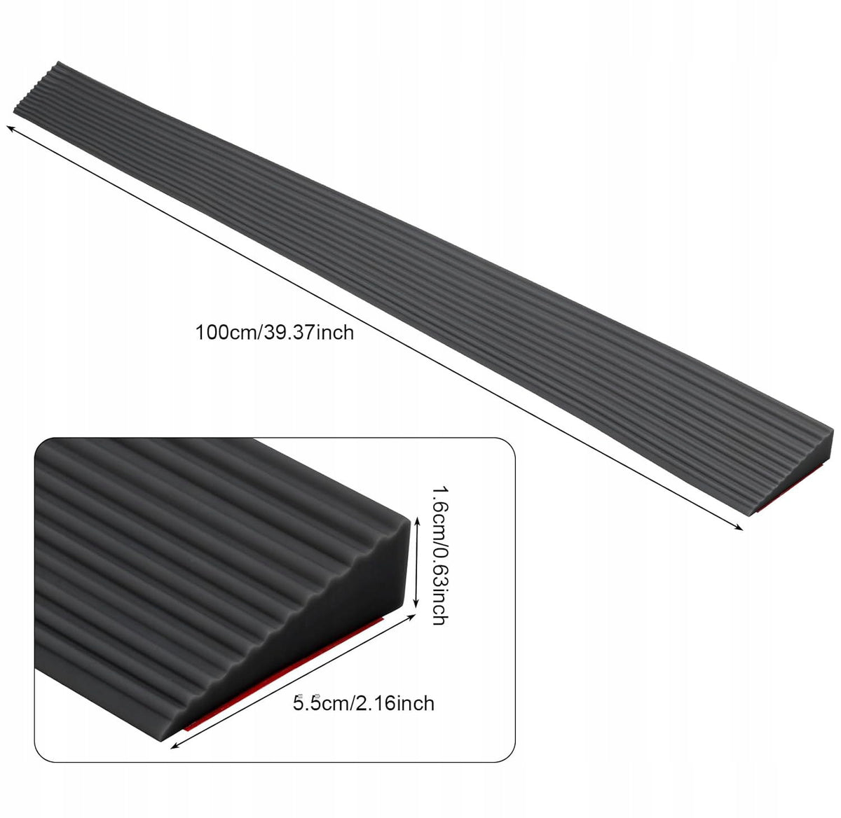 THRESHOLD RAMP ROBOT SWEEPING CLIMBING PAD 100CMX5.5CMX1.6CM Product weight with unit packaging 0.59 kg