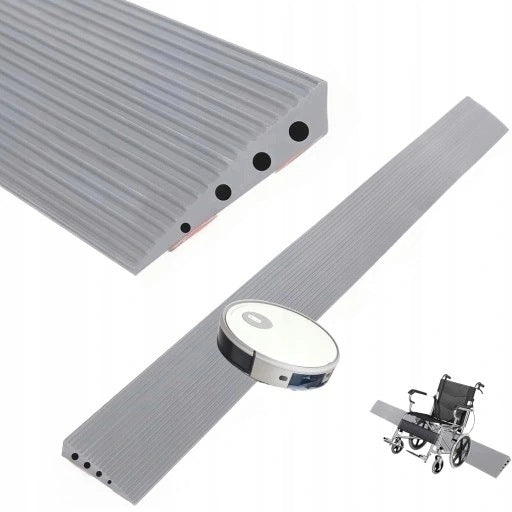 THRESHOLD RAMP SILICONE NON-SLIP FOR SCOOTER TROLLEY GREY 90 CM