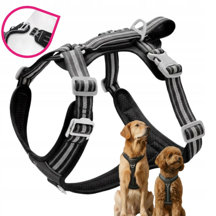 TIBET guard dog harness without putting a strong BLACK M over the head
