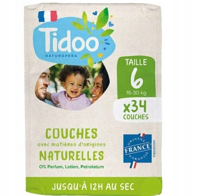 TIDOO DISPOSABLE DIAPERS SIZE 6 (16-30KG) 34PCS