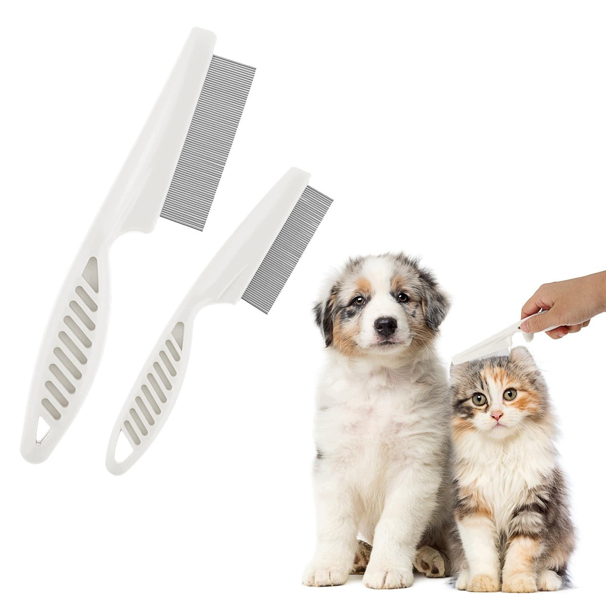TIESOME PET HAIR COMB FOR STAIN REMOVAL 2 PIECES