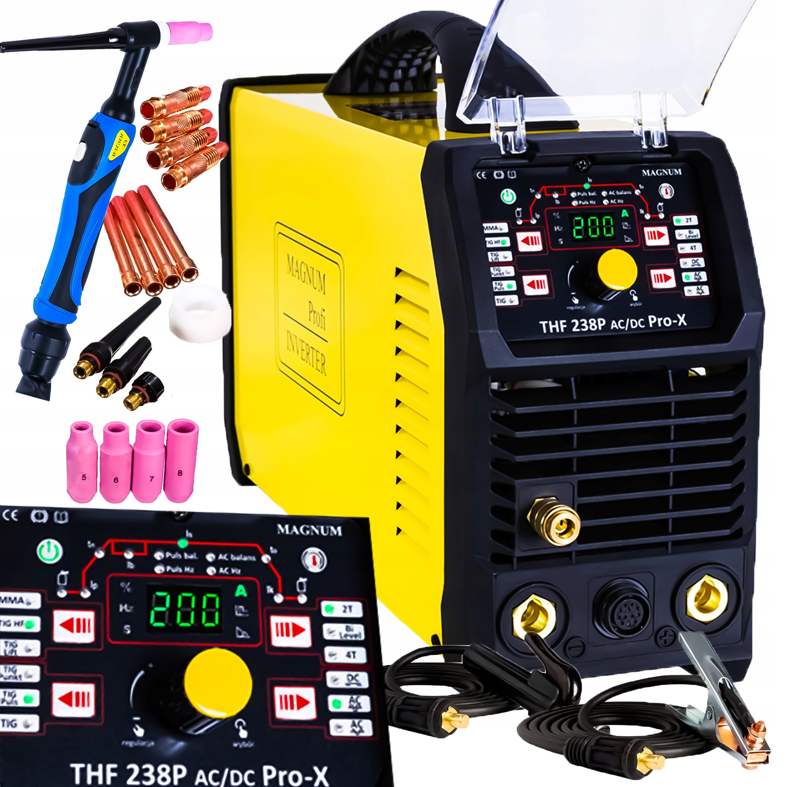 TIG 200A Magnum THF 238 Pulse AC/DC PRO-X Aluminium INOX Steel