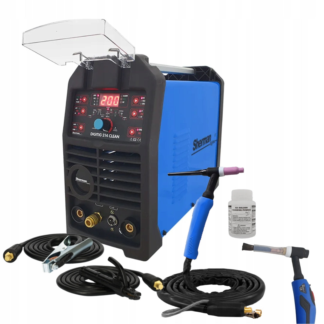 TIG Investor Welding Machine WELD CLEANING 230V Pulse ARC MMA SPOT Sherman