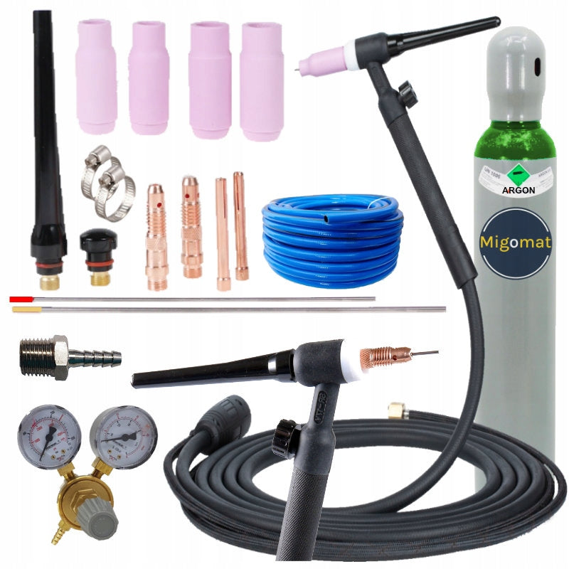 TIG LIFT handle with valve for MIGOMATU Cylinder FULL ARGON Electrode reducer Packaging status original