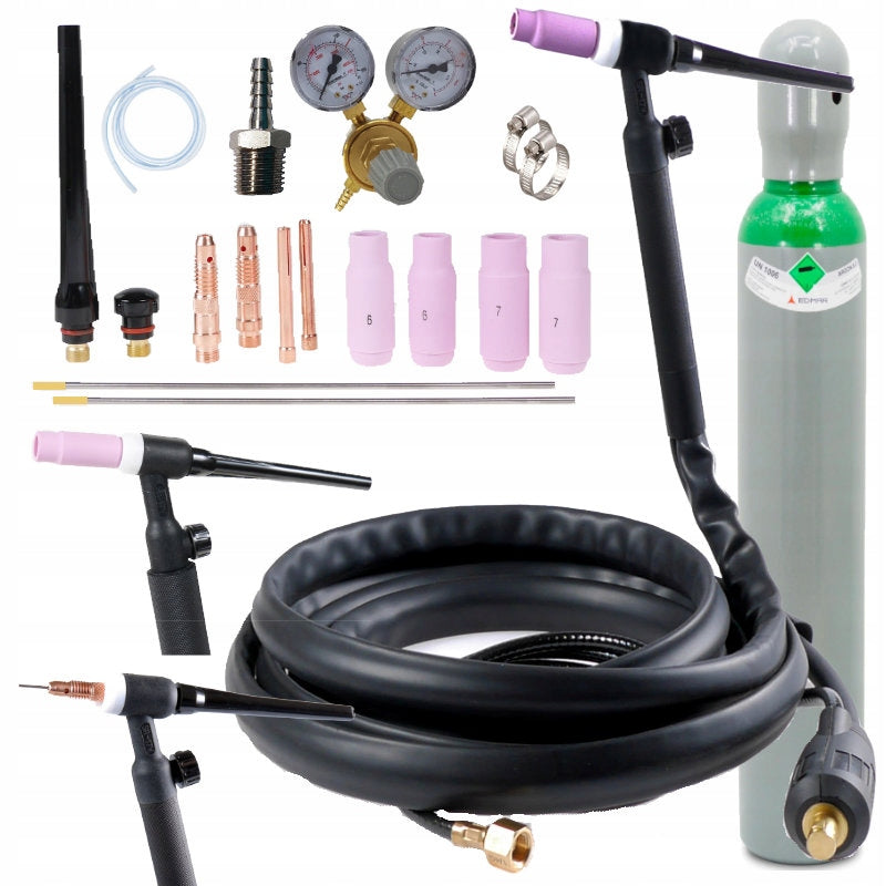 TIG LIFT welding torch with valve 17V Cylinder ARGON PLUG LARGE SK35 12mm