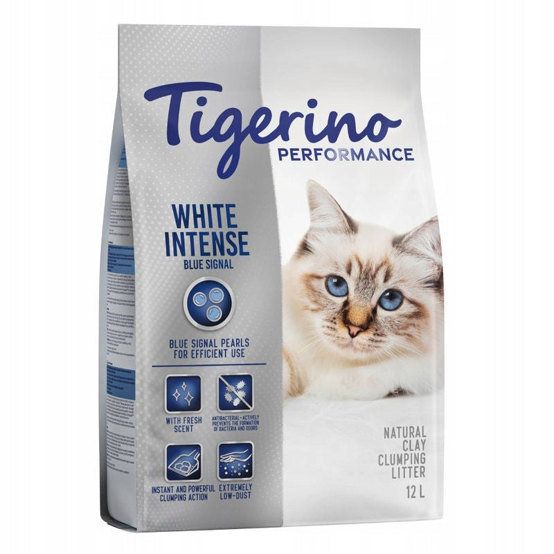 TIGERINO Performance White Intense Blue Signal cat litter 12l