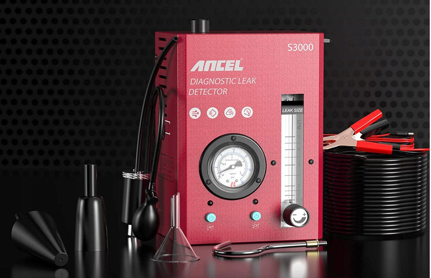 TIGHTNESS TESTER ANCEL S3000 Smoke blower TOP MODEL Batteries included no