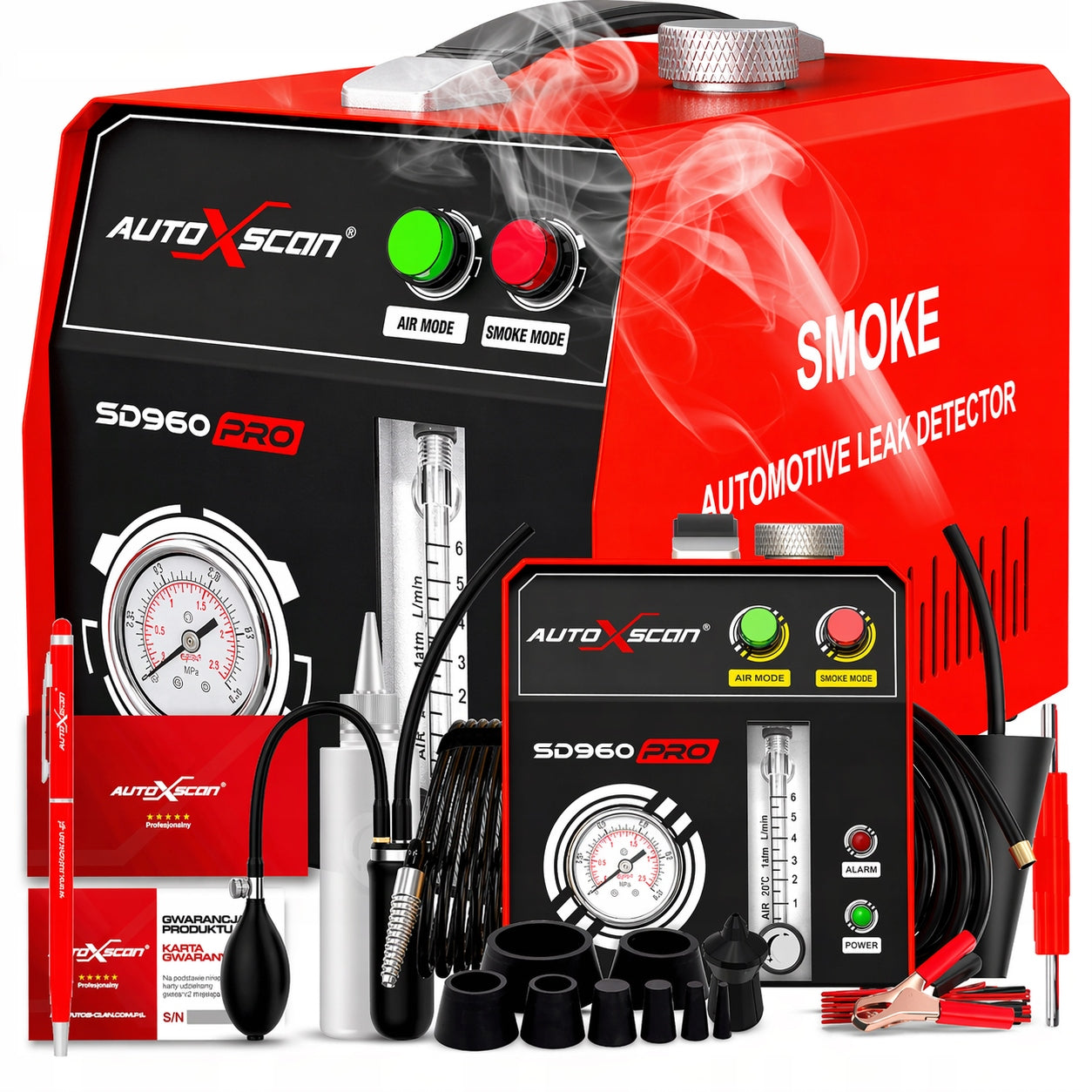 TIGHTNESS TESTER AUTOXSCAN SD960PRO smoker + CORK SET + OIL