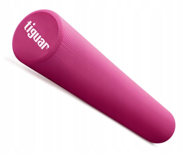 TIGUAR PILATES YOGA ROLER ROLLER SMOOTH PURPLE ROSES 90cm X 15cm