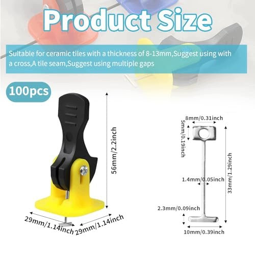 TILE LEVELING SYSTEM 2 MM TOOL FOR LAYING REPAIRS 100 PIECES Manufacturer code Nieoznaczona