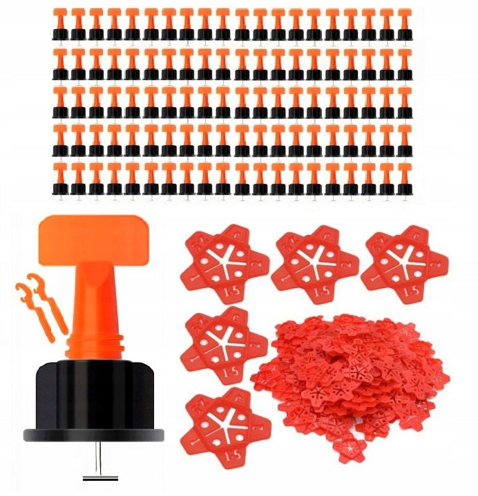TILE LEVELING SYSTEM SET 150PCS CLIPS 100PCS + STARS 50PCS
